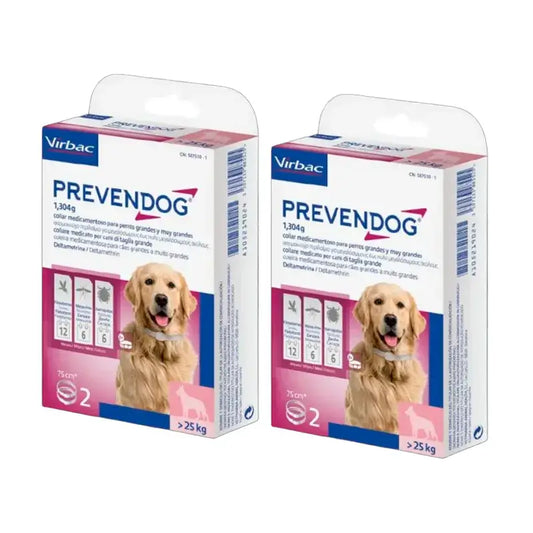 Virbac Prevendog Anti-Parasite Collar, Pack 2 x 75 cm 2 units