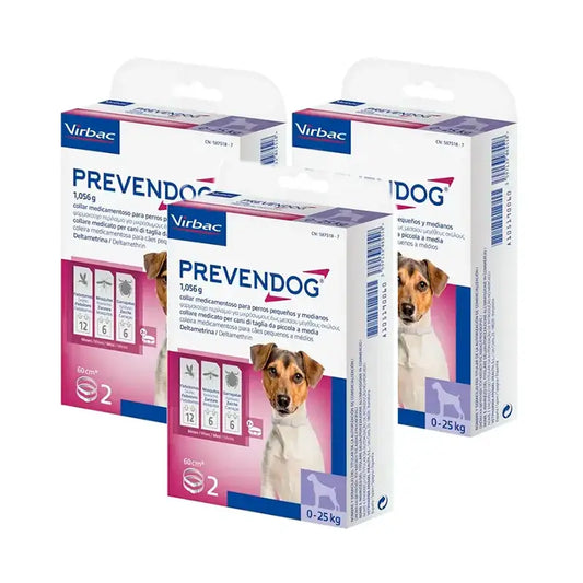 Virbac Prevendog Anti-parasite Collar, Pack 3 x 60 cm 2 units