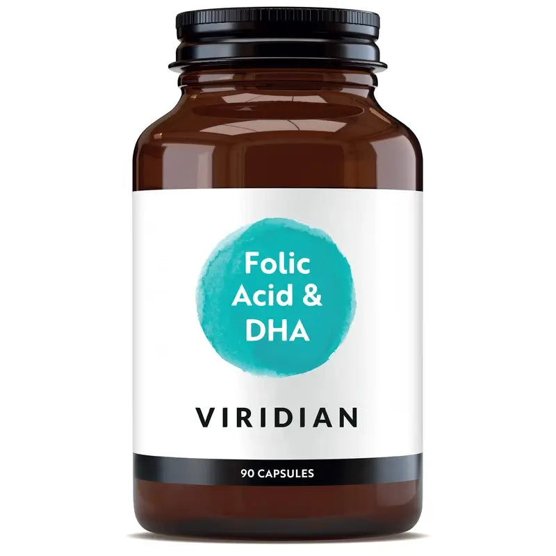 Viridian Folic Acid 400Ug With Dha 90Cap.Veg.