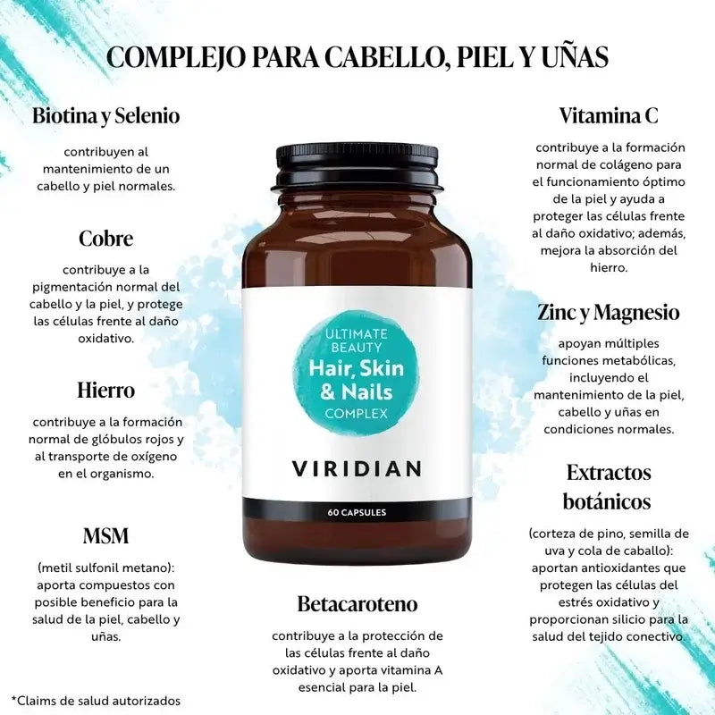Viridian Beauty Complex Hair, Skin & Nails 60Cap.Veg.