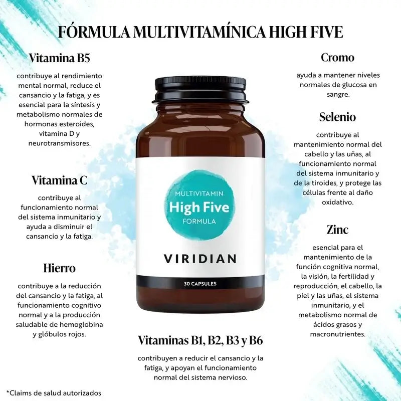 Viridian High Five Formula Multivit & Minerals 30Cap.Veg.