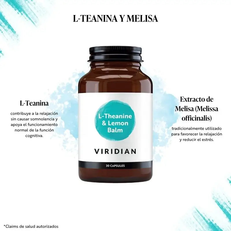 Viridian L-Theanine - Lemon Balm 30Cap.Veg.