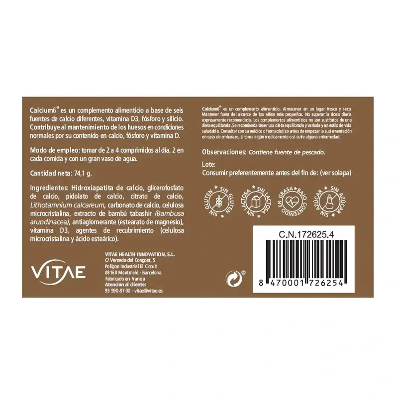VITAE Calcium6, 60 tablets