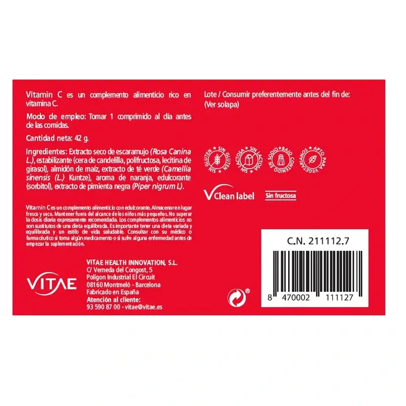 VITAE Vitamin C, 30 tablets