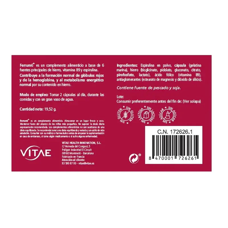 VITAE Ferrum6, 60 capsules