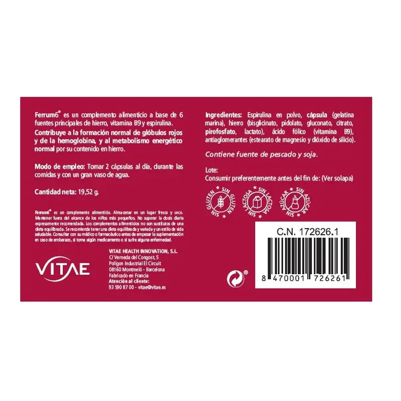 VITAE Ferrum6, 60 capsules