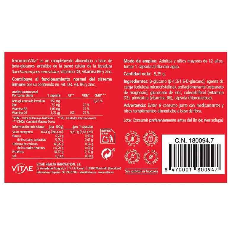 VITAE Immunovita, 15 capsules