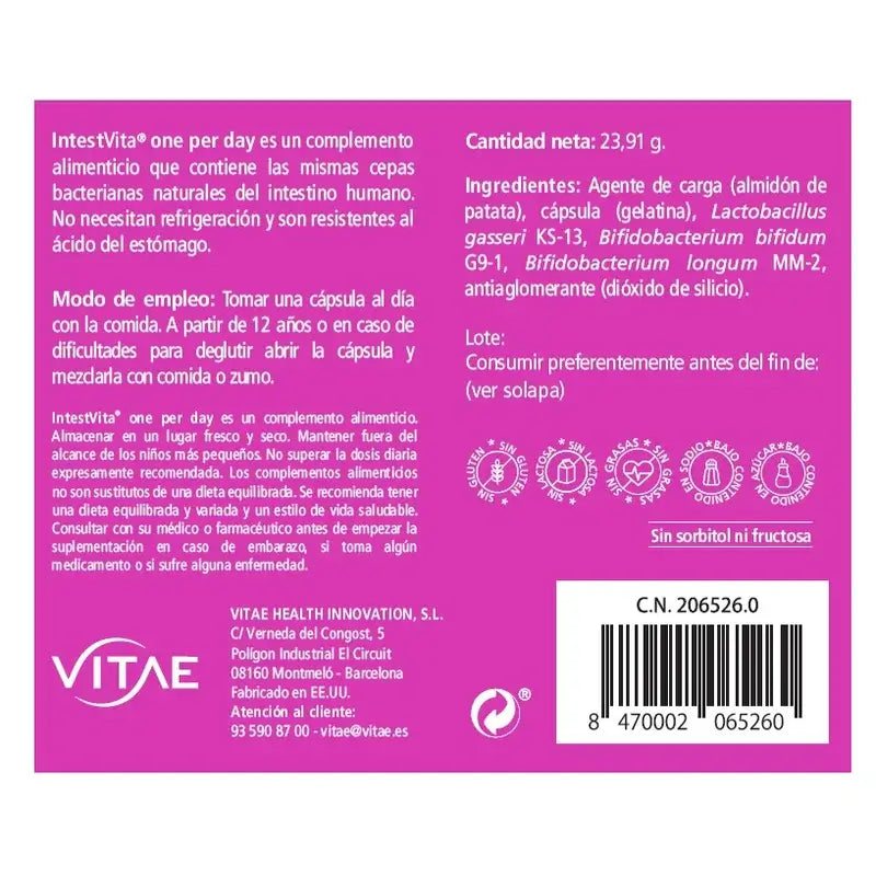 VITAE IntestVita One per Day, 30 capsules