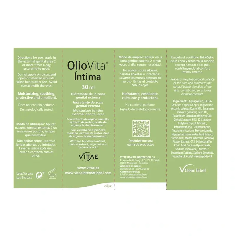 VITAE Oliovita Intimate Cream, 30ml