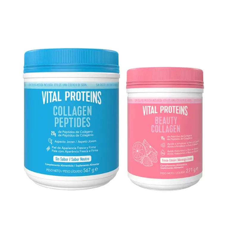 Vital Proteins Neutral collagen and beauty collagen pack strawberry lemon