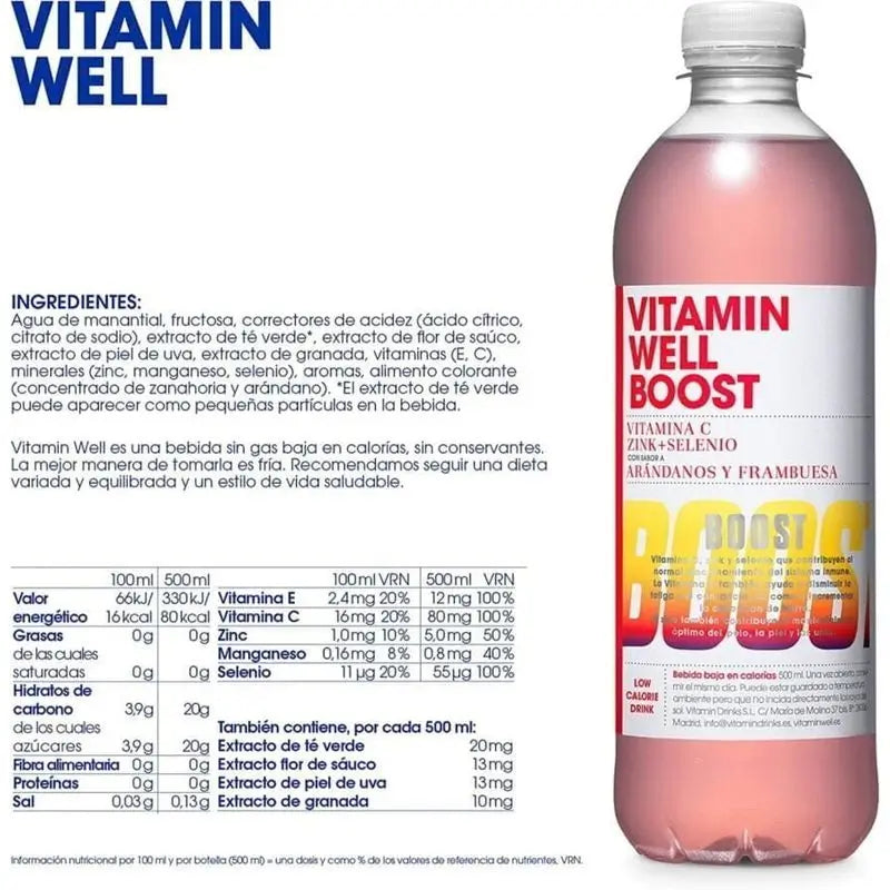 Vitamin Well Boost Blueberry/Raspberry, 500ml