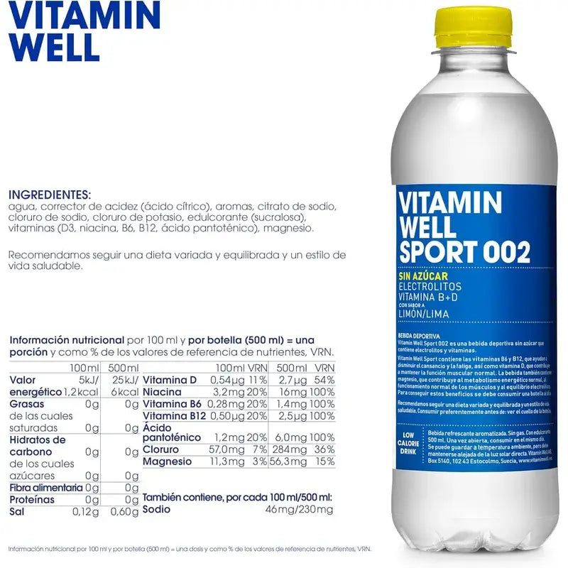 Vitamin Well Sport 002 , 500 ml