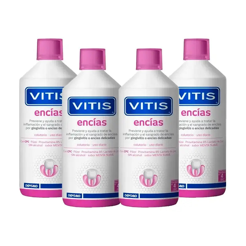 VITIS Gingival Mouthwash, Pack 4 x 1 Litre
