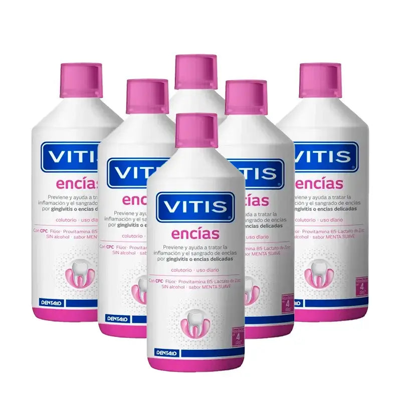 VITIS Gingival Mouthwash, Pack 6 x 1 Litre