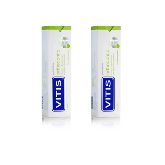 Vitis Orthodontic Toothpaste Apple Mint Flavour, 2X100 Ml