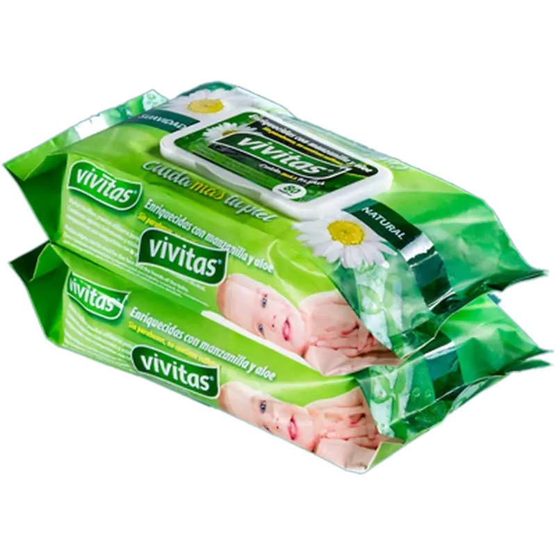 Vivitas Wet Wipes, Pack 2x80 Units