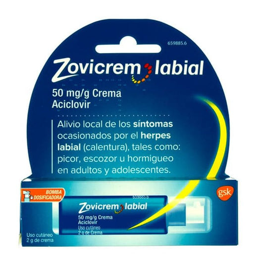 Zovicrem Lip 50 mg/G Herpes Cream Dosage Pump 2 g