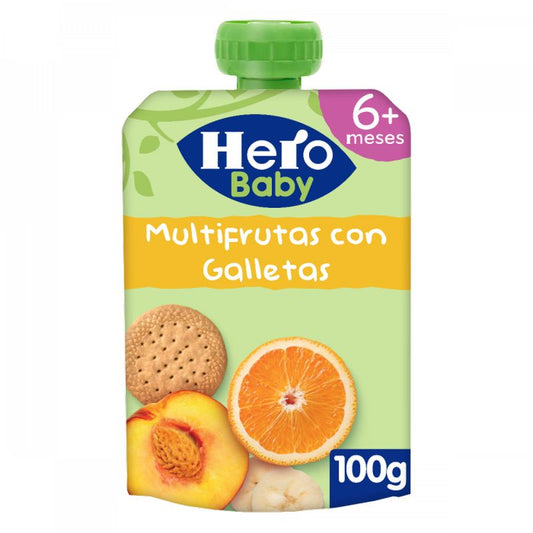 Hero Baby Multifruit Sachet With Biscuit, 100G