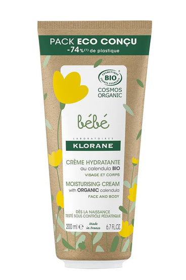 Klorane Certified Organic Calendula Moisturising Cream - Face & Body - Baby , 200 ml