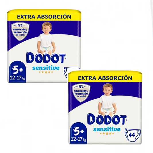 Dodot Sensitive Extra-Jumbo Pack Size 5, 2 x 44 pcs.