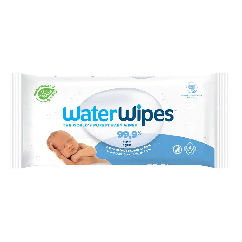 Waterwipes Biodegradable Baby Wipes, 60 pcs.