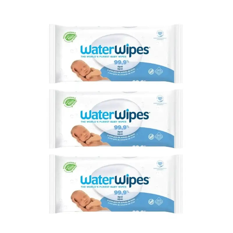 Waterwipes Biodegradable Baby Wipes, 3x60, 180 pcs.