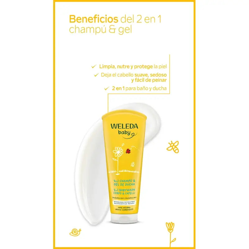 Weleda Baby Shampoo and Shower Gel Calendula 200 ml