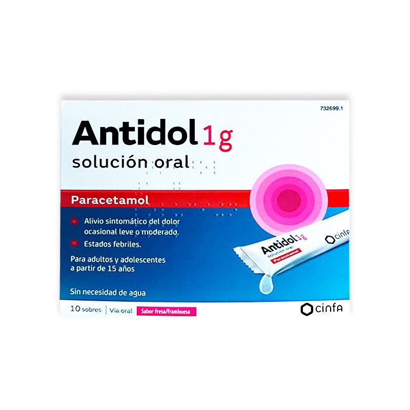 Antidol 1 g Oral Solution, 10 Sachets