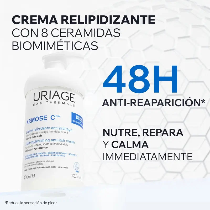 Uriage Xemose C8+ Relipidising Anti-itch Cream 400ml