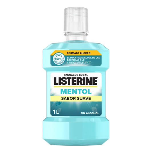 Listerine, Mild Flavour Menthol Mouthwash, 1000 ml