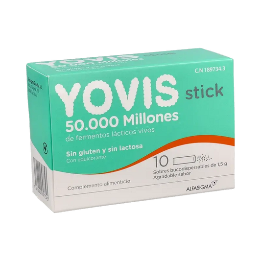 Yovis , 10 bucodispersible sitkcs