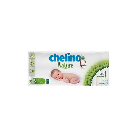 Chelino Nature Nappy Size 1 (From 1Kg To 3Kg) , 28 units
