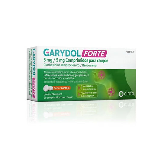 Garydol Forte 5 mg/5 mg, 20 Sucking Tablets