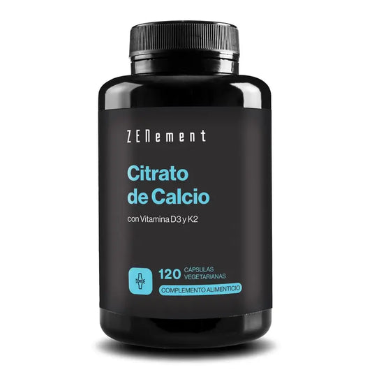 Zenement Calcium Citrate Vitamin D3 & K2, 120 vegetarian capsules
