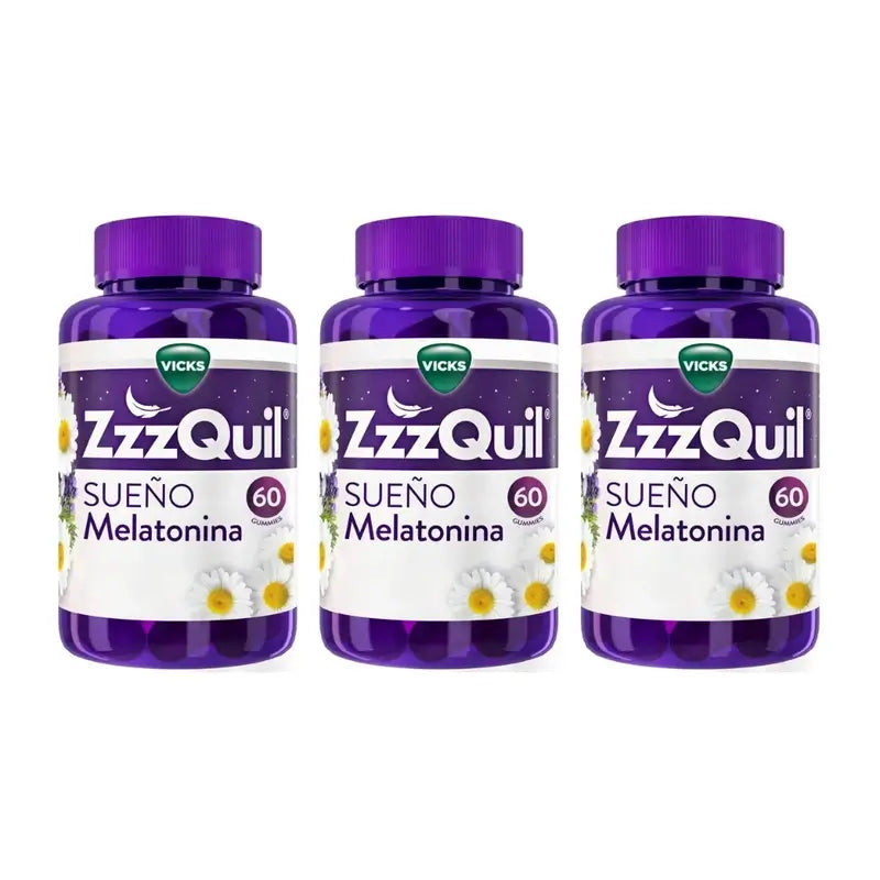 ZzzQuil Natura Melatonin, Pack 3x60 Gummies